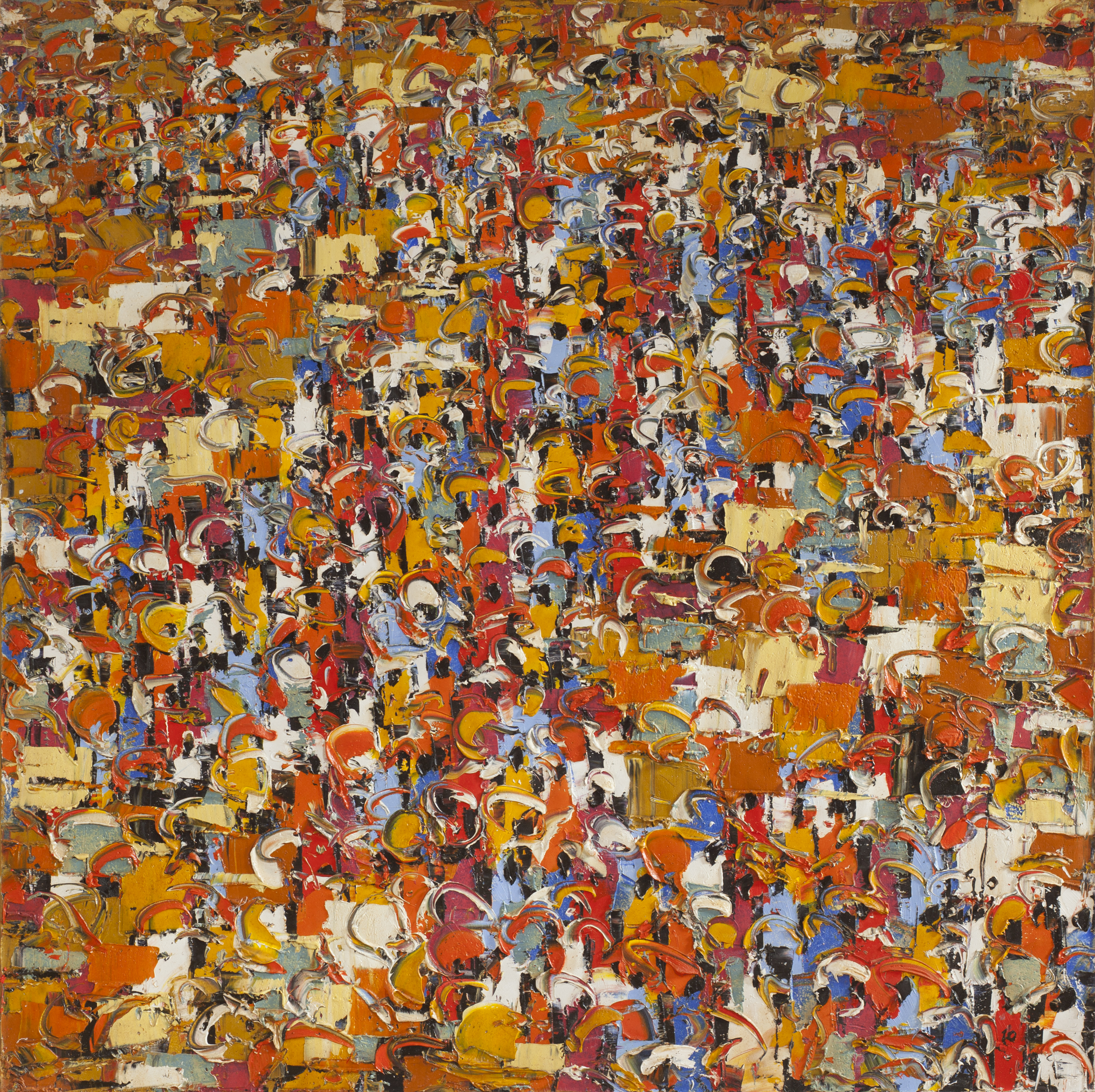 Ablade Glover, Market Intrigues, 2010, Oil on canvas